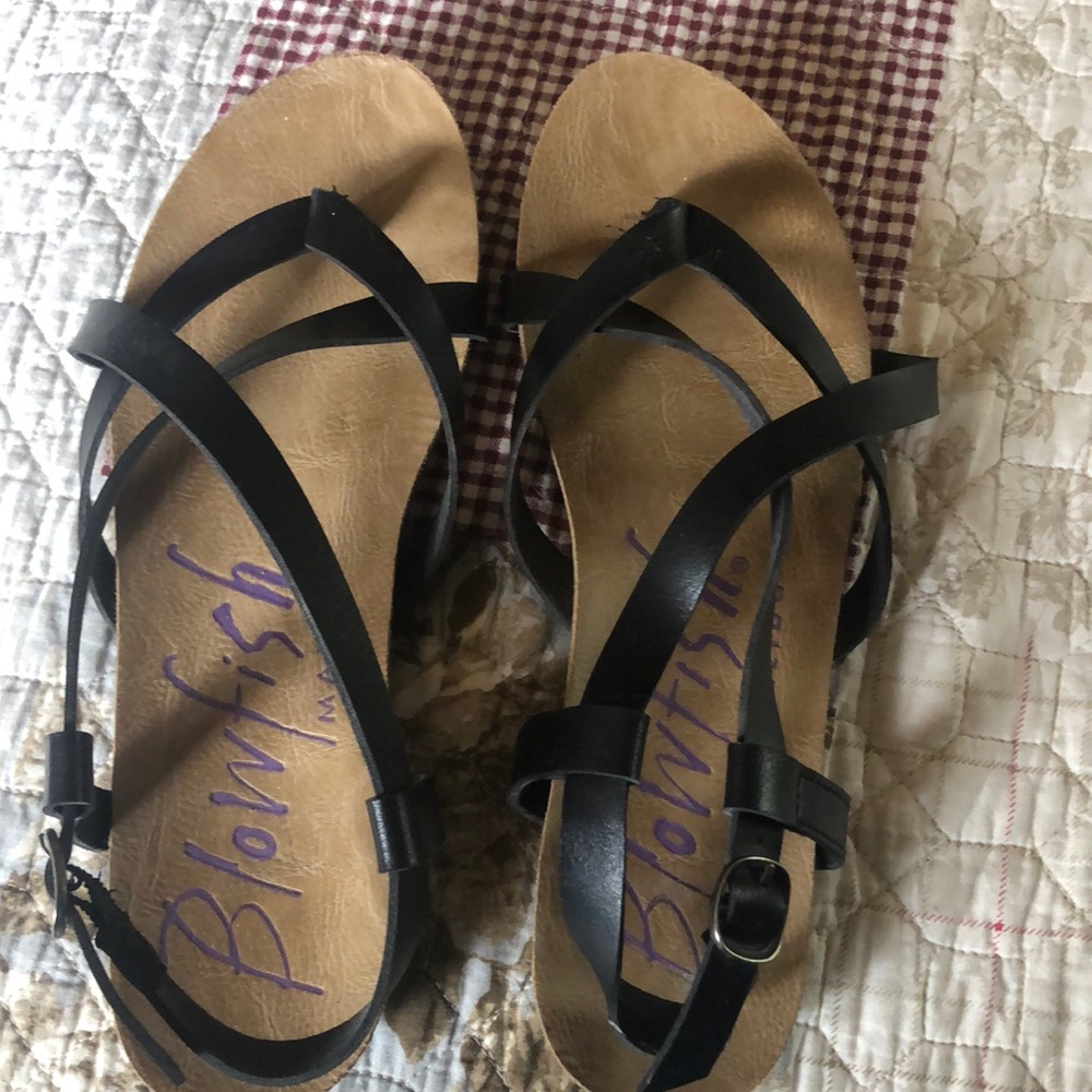 Black strappy sandals